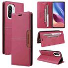 For Redmi K40 GQUTROBE G01 RFID Anti-theft Leather Phone Case(Red) - 1