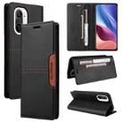 For Redmi K40 GQUTROBE G01 RFID Anti-theft Leather Phone Case(Black) - 1