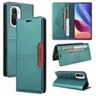 For Redmi K40 GQUTROBE G01 RFID Anti-theft Leather Phone Case(Green) - 1