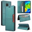 For Redmi Note 9S GQUTROBE G01 RFID Anti-theft Leather Phone Case(Green) - 1