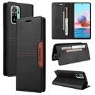 For Redmi Note 10 4G GQUTROBE G01 RFID Anti-theft Leather Phone Case(Black) - 1