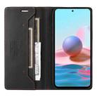 For Redmi Note 10 4G GQUTROBE G01 RFID Anti-theft Leather Phone Case(Black) - 3