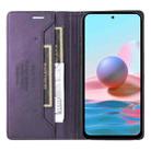 For Redmi Note 10 4G GQUTROBE G01 RFID Anti-theft Leather Phone Case(Purple) - 3