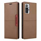 For Redmi Note 10 Pro 4G GQUTROBE G01 RFID Anti-theft Leather Phone Case(Brown) - 2