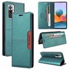 For Redmi Note 10 Pro 4G GQUTROBE G01 RFID Anti-theft Leather Phone Case(Green) - 1