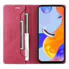 For Redmi Note 11 Pro Global GQUTROBE G01 RFID Anti-theft Leather Phone Case(Red) - 3