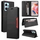 For Redmi Note 12 4G GQUTROBE G01 RFID Anti-theft Leather Phone Case(Black) - 1