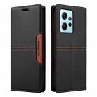 For Redmi Note 12 4G GQUTROBE G01 RFID Anti-theft Leather Phone Case(Black) - 2