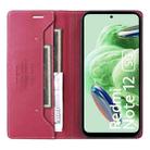 For Redmi Note 12 5G GQUTROBE G01 RFID Anti-theft Leather Phone Case(Red) - 3