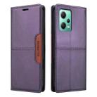 For Redmi Note 12 5G GQUTROBE G01 RFID Anti-theft Leather Phone Case(Purple) - 2