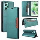 For Redmi Note 12 5G GQUTROBE G01 RFID Anti-theft Leather Phone Case(Green) - 1