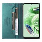 For Redmi Note 12 5G GQUTROBE G01 RFID Anti-theft Leather Phone Case(Green) - 3