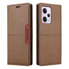 For Redmi Note 12 Pro 5G GQUTROBE G01 RFID Anti-theft Leather Phone Case(Brown) - 2