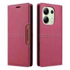 For Redmi Note 13 4G GQUTROBE G01 RFID Anti-theft Leather Phone Case(Red) - 2