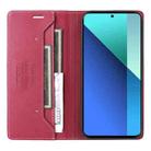 For Redmi Note 13 4G GQUTROBE G01 RFID Anti-theft Leather Phone Case(Red) - 3