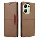 For Redmi Note 13 4G GQUTROBE G01 RFID Anti-theft Leather Phone Case(Brown) - 2