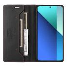 For Redmi Note 13 4G GQUTROBE G01 RFID Anti-theft Leather Phone Case(Black) - 3