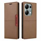 For Redmi Note 13 5G GQUTROBE G01 RFID Anti-theft Leather Phone Case(Brown) - 2