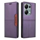 For Redmi Note 13 5G GQUTROBE G01 RFID Anti-theft Leather Phone Case(Purple) - 2