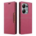 For Redmi Note 13 Pro 4G GQUTROBE G01 RFID Anti-theft Leather Phone Case(Red) - 2