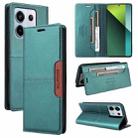 For Redmi Note 13 Pro 5G GQUTROBE G01 RFID Anti-theft Leather Phone Case(Green) - 1