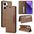 For Redmi Note 13 Pro+ GQUTROBE G01 RFID Anti-theft Leather Phone Case(Brown) - 1