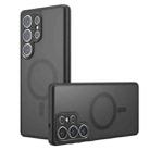For Samsung Galaxy S25 Ultra 5G Armor MagSafe Precise Hole PC Hybrid TPU Phone Case(Frosted Black) - 1