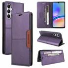 For Samsung Galaxy A05s GQUTROBE G01 RFID Anti-theft Leather Phone Case(Purple) - 1