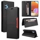 For Samsung Galaxy A32 4G GQUTROBE G01 RFID Anti-theft Leather Phone Case(Black) - 1