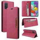 For Samsung Galaxy A51 4G GQUTROBE G01 RFID Anti-theft Leather Phone Case(Red) - 1