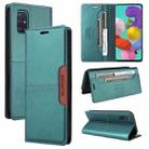 For Samsung Galaxy A51 4G GQUTROBE G01 RFID Anti-theft Leather Phone Case(Green) - 1