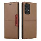 For Samsung Galaxy A52 GQUTROBE G01 RFID Anti-theft Leather Phone Case(Brown) - 2
