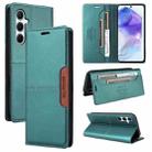 For Samsung Galaxy A55 5G GQUTROBE G01 RFID Anti-theft Leather Phone Case(Green) - 1
