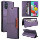 For Samsung Galaxy A71 4G GQUTROBE G01 RFID Anti-theft Leather Phone Case(Purple) - 1