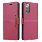 For Samsung Galaxy Note20 GQUTROBE G01 RFID Anti-theft Leather Phone Case(Red) - 2
