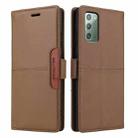 For Samsung Galaxy Note20 GQUTROBE G01 RFID Anti-theft Leather Phone Case(Brown) - 2
