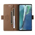 For Samsung Galaxy Note20 GQUTROBE G01 RFID Anti-theft Leather Phone Case(Brown) - 3