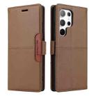 For Samsung Galaxy S22 Ultra 5G GQUTROBE G01 RFID Anti-theft Leather Phone Case(Brown) - 2