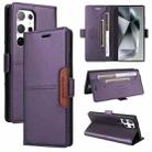 For Samsung Galaxy S22 Ultra 5G GQUTROBE G01 RFID Anti-theft Leather Phone Case(Purple) - 1