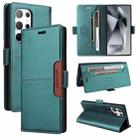 For Samsung Galaxy S22 Ultra 5G GQUTROBE G01 RFID Anti-theft Leather Phone Case(Green) - 1