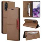 For Samsung Galaxy S20 FE GQUTROBE G01 RFID Anti-theft Leather Phone Case(Brown) - 1