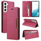 For Samsung Galaxy S21 5G GQUTROBE G01 RFID Anti-theft Leather Phone Case(Red) - 1