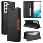 For Samsung Galaxy S21 5G GQUTROBE G01 RFID Anti-theft Leather Phone Case(Black) - 1