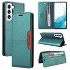 For Samsung Galaxy S21 5G GQUTROBE G01 RFID Anti-theft Leather Phone Case(Green) - 1