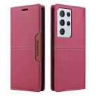 For Samsung Galaxy S21 Ultra 5G GQUTROBE G01 RFID Anti-theft Leather Phone Case(Red) - 2