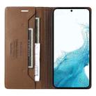 For Samsung Galaxy S21+ 5G GQUTROBE G01 RFID Anti-theft Leather Phone Case(Brown) - 3