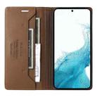 For Samsung Galaxy S22 5G GQUTROBE G01 RFID Anti-theft Leather Phone Case(Brown) - 3