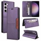 For Samsung Galaxy S23 5G GQUTROBE G01 RFID Anti-theft Leather Phone Case(Purple) - 1