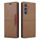 For Samsung Galaxy S24 FE 5G GQUTROBE G01 RFID Anti-theft Leather Phone Case(Brown) - 2