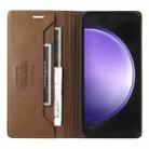 For Samsung Galaxy S24 FE 5G GQUTROBE G01 RFID Anti-theft Leather Phone Case(Brown) - 3